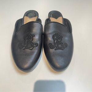 Lauren Ralph Lauren Black Embroidered Sandals